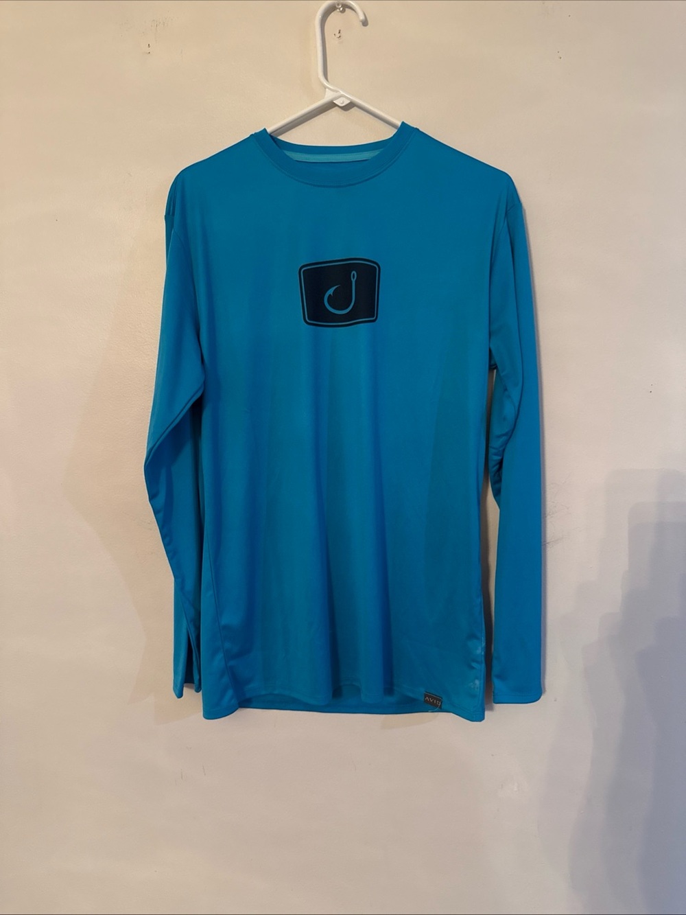 Avid Fisherman’s Club Men's Long-Sleeve Performance Shirt - Turquoise Medium
